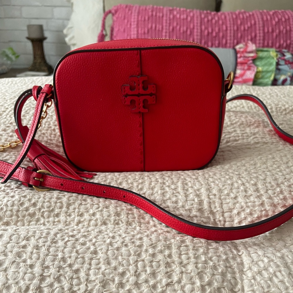 SOLD.  SOLD.   Tory Burch McGraw Camera bag purse. Crosslisted.